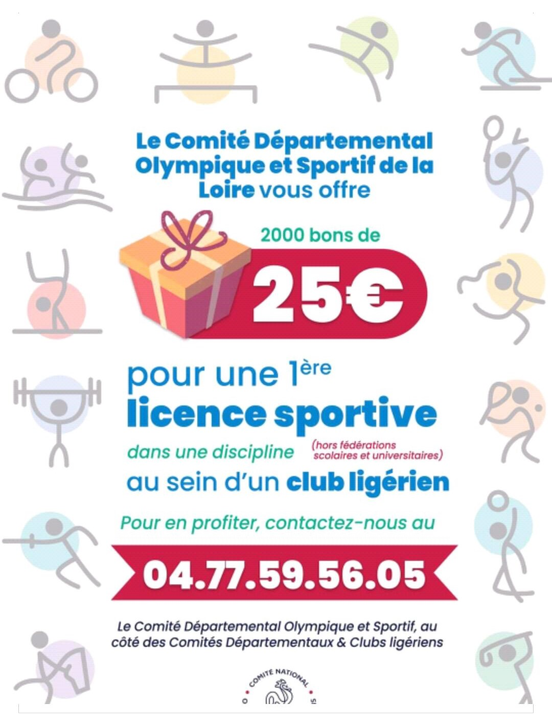 #bonplancadeau le CDOS Comité Départemental Olympique et Sportif de la Loire