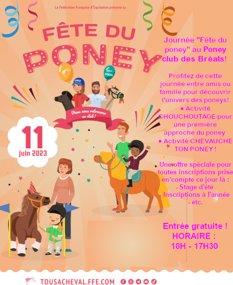 Fête du poney 2023 le  11 juin 2023